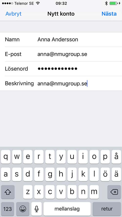 e-post för iPhone och iPad