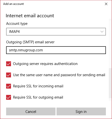 Windows 10 mail